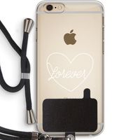 Forever heart pastel: iPhone 6 PLUS / 6S PLUS Transparant Hoesje met koord