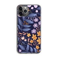 Flowers with blue leaves: iPhone 11 Pro Max Transparant Hoesje