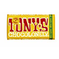 Chocolade Tony&apos;s Chocolonely melk noga reep 180gr