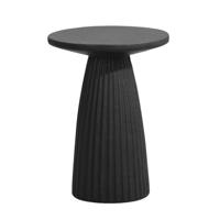 Leen Bakker - Bijzettafel Pascal - 46x34x34 Cm - Magnesiumoxide - Zwart
