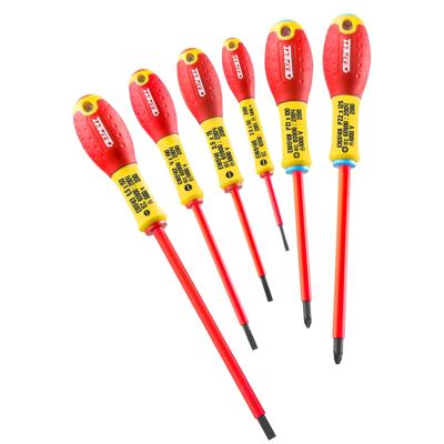 Expert by Facom Set 6 Geïsoleerde Schroevendraaiers Sleuf/PZ - E160911
