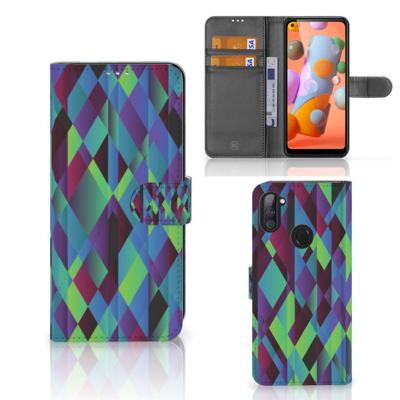 Samsung Galaxy M11 | A11 | Book Case | Abstract Green Blue