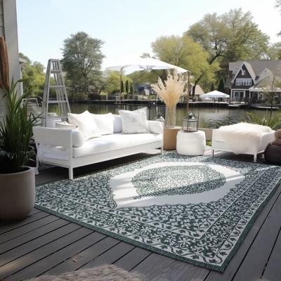 Dubbelzijdig Buitenkleed Meekly Groen 80x150 Cm Laagpolig Elle Decoration - Dekbed-Discounter.nl