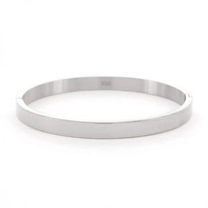 Kalli Bangle Armband Glans 6 mm Zilver