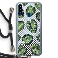 Geometrische jungle: Samsung Galaxy A20s Transparant Hoesje met koord