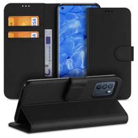 Telefoon Hoesje OPPO Reno6 5G Book Case Zwart met Pasjeshouder