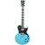 D&apos;Angelico Premier Brandon Niederauer Atlantic Sonic Blue elektrische gitaar met gigbag