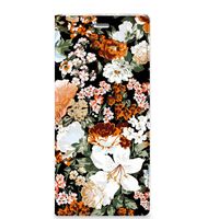 Smart Cover voor Sony Xperia XZ | XZs Dark Flowers