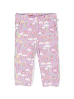 Stella McCartney Kids pantalon en coton à logo imprimé - Violet - thumbnail