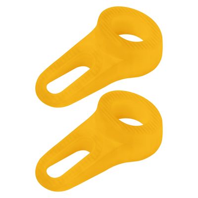 Deltafix Block it Deurwig - 2x - geel - TPE kunststof - 12 x 3,8 cm - deurstopper