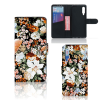 Hoesje voor Xiaomi Mi 9 Dark Flowers