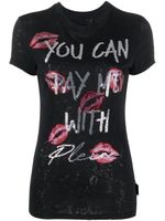 Philipp Plein t-shirt à design strassé - Noir - thumbnail