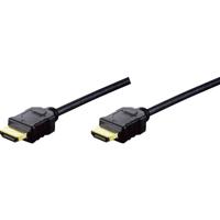 Digitus AK-330114-050-S HDMI-kabel HDMI Aansluitkabel HDMI-A-stekker, HDMI-A-stekker 5.00 m Zwart Vergulde steekcontacten