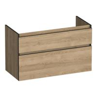 Brauer Delight Edge - Onderkast - 100 cm - met 2 Softclose Lades Greeploos en 1 Sifon Uitsparing - Sunlit