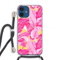 Pink Banana: iPhone 12 mini Transparant Hoesje met koord