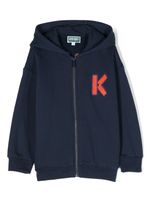 Kenzo Kids veste zippée à patch logo - Bleu