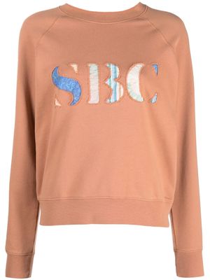 See by Chloé sweat en coton à découpes - Marron