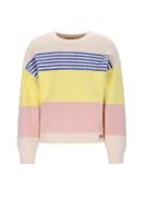NoNo winter sweater meisjes - wit - Kendra - fluffy, gestreept