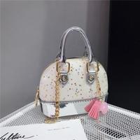 Schattig lederen schoudertas Messenger tas meisjes effen kleur mini zip kleine vierkante zak tote tas (wit)