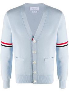 Thom Browne cardigan à détails rayés - Bleu