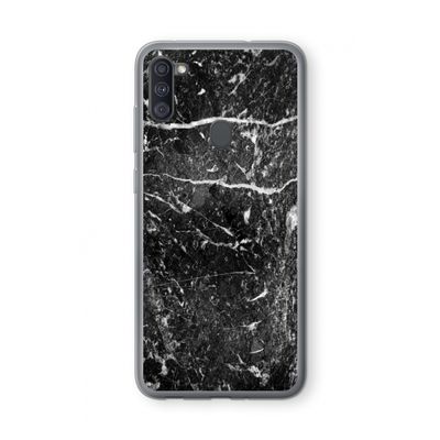 Zwart marmer: Samsung Galaxy A11 Transparant Hoesje