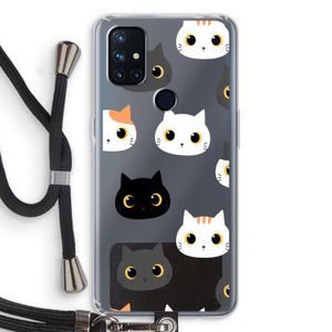 Katten: OnePlus Nord N10 5G Transparant Hoesje met koord