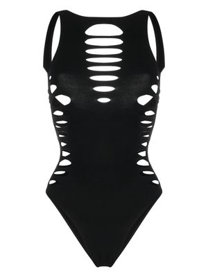 Versace maillot de bain à découpes - Noir