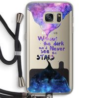 Stars quote: Samsung Galaxy S7 Transparant Hoesje met koord