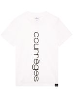 Courrèges t-shirt en coton à logo imprimé - Blanc - thumbnail