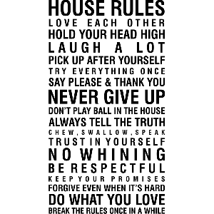 House rules - Muursticker