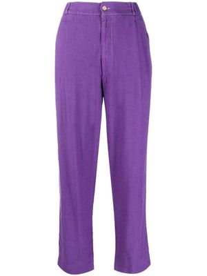 Dolce & Gabbana Pre-Owned pantalon droit à détails de plis (années 1990) - Violet