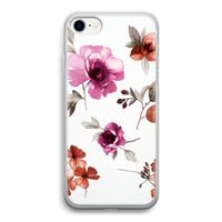 Geschilderde bloemen: iPhone SE 2020 Transparant Hoesje