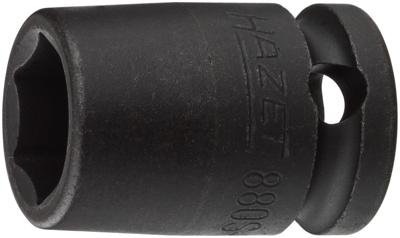 HAZET Krachtdopsleutel 880S-12 · 3/8 inch (10 mm) vierkant hol · Buiten-zeskant-tractieprofiel · SW 12 mm