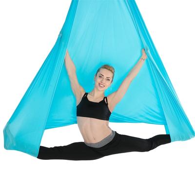 Huishoudelijke handstand elastische stretching touw antenne yoga hangmat set (hemelsblauw)