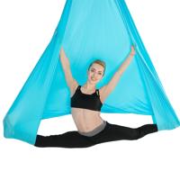 Huishoudelijke handstand elastische stretching touw antenne yoga hangmat set (hemelsblauw)