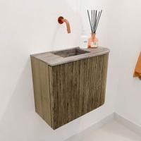 Toiletmeubel Mondiaz Joya Dlux | 51.6 cm | Meubelkleur Dusk | Faye wastafel Oza Wasbak Links | Zonder kraangat(en)
