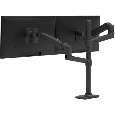 LX Dual Stacking monitorarm met hoog statief Monitorarm