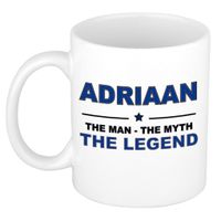 Adriaan The man, The myth the legend cadeau koffie mok / thee beker 300 ml   -