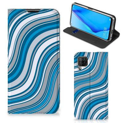 Huawei P40 Lite | Hoesje met Magneet | Waves Blue