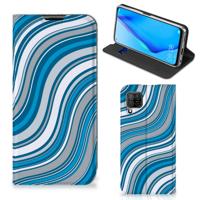 Huawei P40 Lite | Hoesje met Magneet | Waves Blue