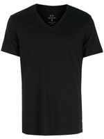 Armani Exchange t-shirt à col v - Noir