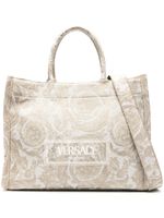 Versace grand sac cabas Athena en jacquard - Marron