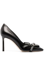 Jimmy Choo escarpins 80 mm à logo imprimé - Noir