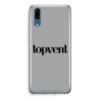 Topvent Grijs Zwart: Huawei P20 Transparant Hoesje