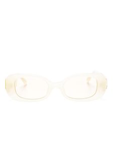 Linda Farrow x Nima Benati lunettes de soleil rectangulaires Lola - Jaune