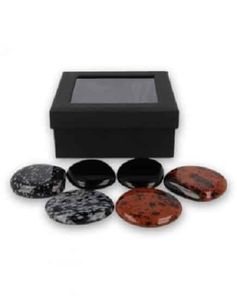 Oplegstenen Massage Set Obsidiaan