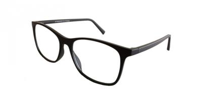 Fangle Biobased leesbril big mat zwart - +3.0