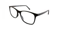 Fangle Biobased leesbril big mat zwart - +3.0