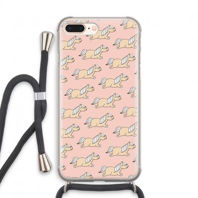 Ponys: iPhone 7 PLUS Transparant Hoesje met koord