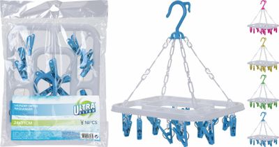 Washanger 18 knijpers 4 assorti